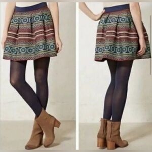 Anthro Nomad Morgan Carper Iremel Brocade Pleated Southwest Mini Skirt
Size 6